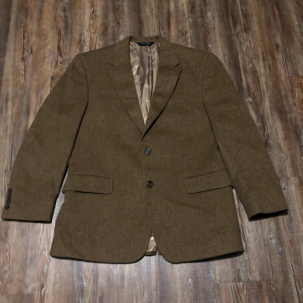 Jos. A Bank Blazer Men's 42R Camelhair Wheat 2 Button Shoulder Pad Sports Coat